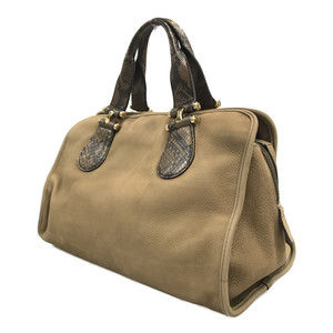 Gucci Handle Python Handbag